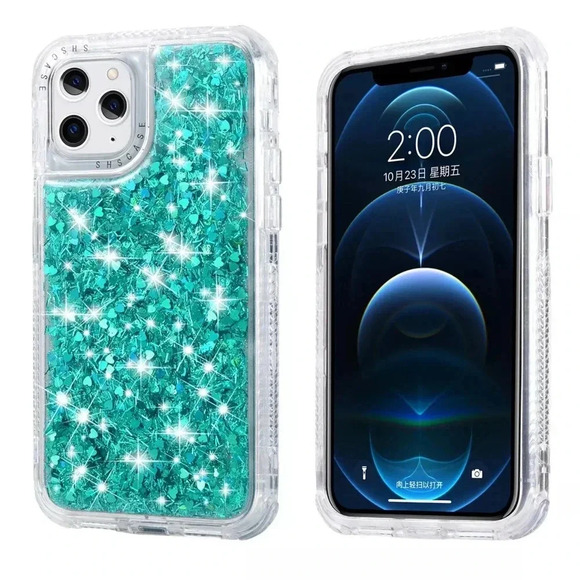 Other - iPhone 11 | Heart- Shaped Boing Glitter Clear Phone Case